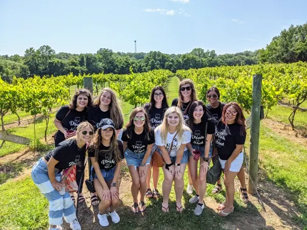 Wedding group at a Kansas City vineyard